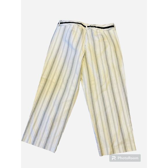 Talbots Petites Black and White Capri Pants Size 12 Stretch - Picture 3 of 3